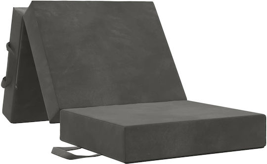 vidaXL Samt Bodenkissen Grau 63x75cm