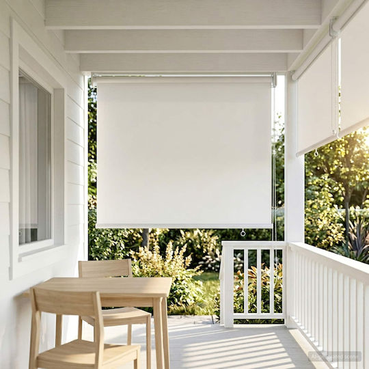 vidaXL Roller Blinds Partial Blackout White W100xH140cm 42041235