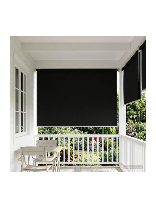 vidaXL Roller Blinds Partial Blackout Black W120xH140cm 42041251