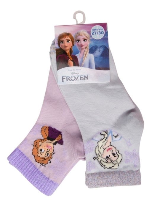 Frozen Παιδικές Κάλτσες Πολύχρωμες 2 Ζευγάρια