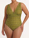One Piece Swimsuit For Large Bust Green