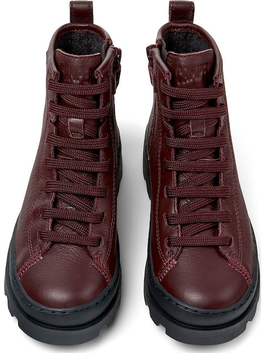 Camper Brutus Kids Ankle Boots Burgundy
