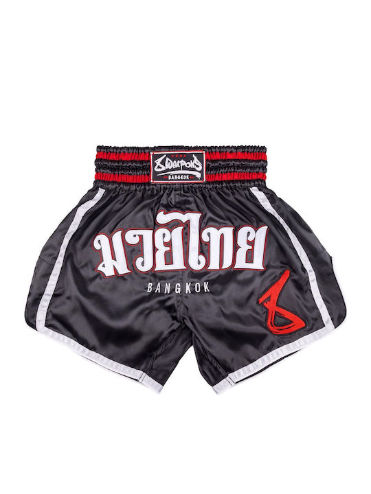 Боксерки Muay Thai 8 Weapons Bangkok Черно Бяло