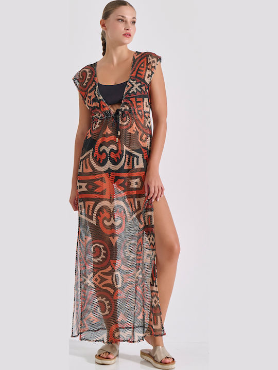 Milena by Paris Women's Multicolour Beach Caftan 040328-Multicolour