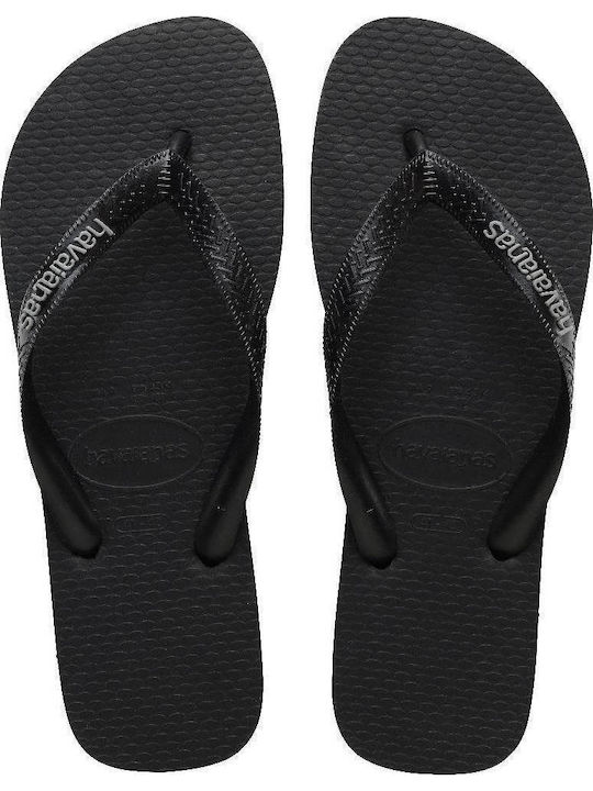 Logo Logo Men's Flip Flops Black