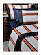 Down Town Home Sebastian Bed Sheets Set King Size 270x245cm Orange (4pcs)