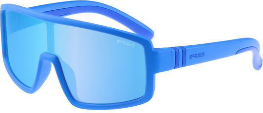 R2 Cycling Glasses with Blue Frame and Multicolour Lenses
