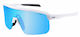 R2 Cycling Glasses with White Frame and Multicolour Lenses