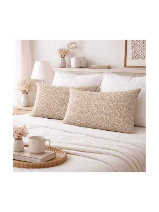 Astron Italy Emelia Pillowcases Set Beige 52x72cm