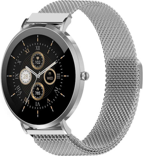Denver 43mm Smartwatch με Παλμογράφο (Silver - Gray/Silver)