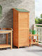 Wooden Garden Shed L0.59xW0.56xH1.76m