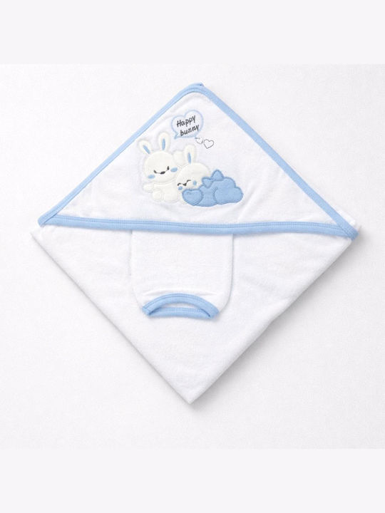Kamtex Baby Baby-Badetuch mit Kapuzen 90x75cm