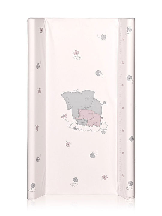 Lorelli Твърда Подложка за Смяна с Калъф от Пластмаса Elephant Pink за Легло 80x50cm