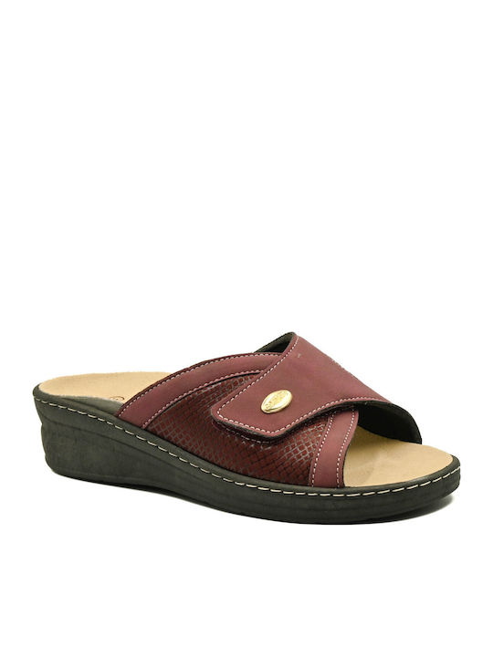 Leather Women's Anatomic Burgundy Sandals