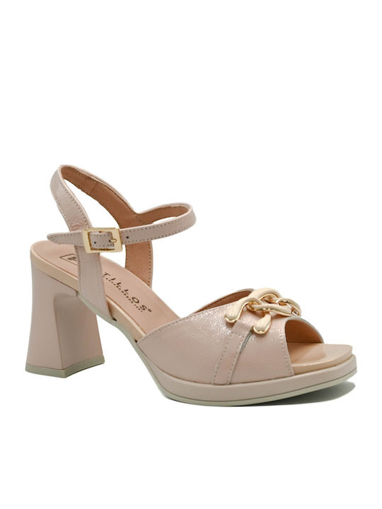 Pitillos Leather Anatomic Pink Sandals