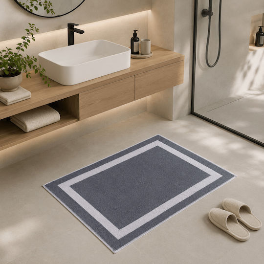 Astron Italy Covoraș De Baie Din Bumbac AH-816 Gri 50x75 Cm Astron Italy Covoraș De Baie Din Bumbac AH-816 Gri 50x75 Cm
