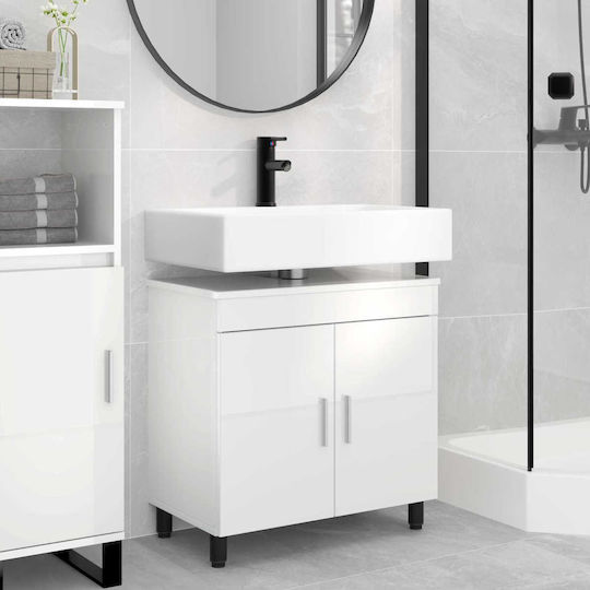 vidaXL Unitate De Mobilier Pentru Baie Fără Chiuvetă L60xA35xÎ60cm Albă