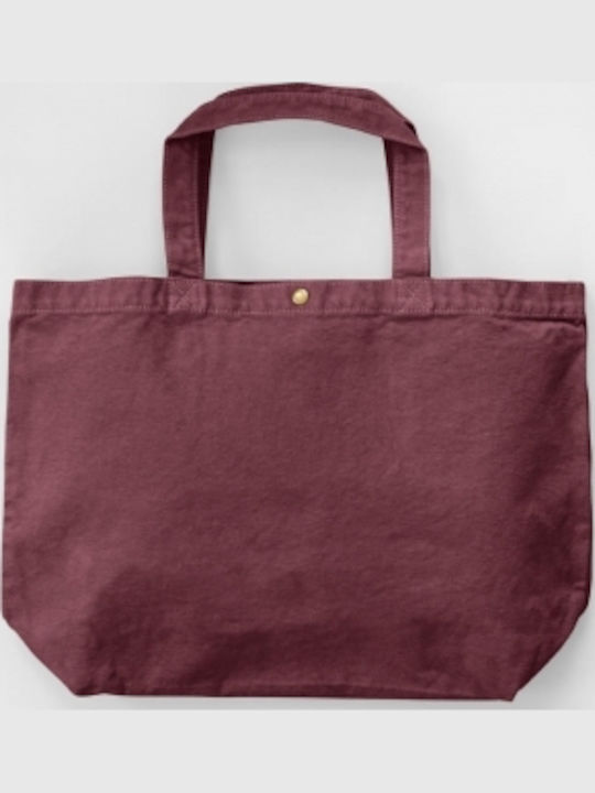 Μικρή Βαμβακερή Τσάντα Ψώνια 39x24x12 Cm Small Canvas Shopper Ca-3923 Scs Tawny Port