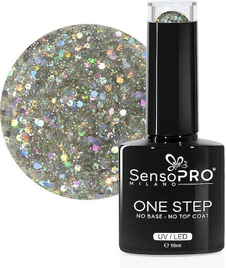 Sensopro Milano Ojă Pentru Unghii Cu Gel One Step Semi-permanent 10ml Culoare Argintie 028 Jewelry Glow