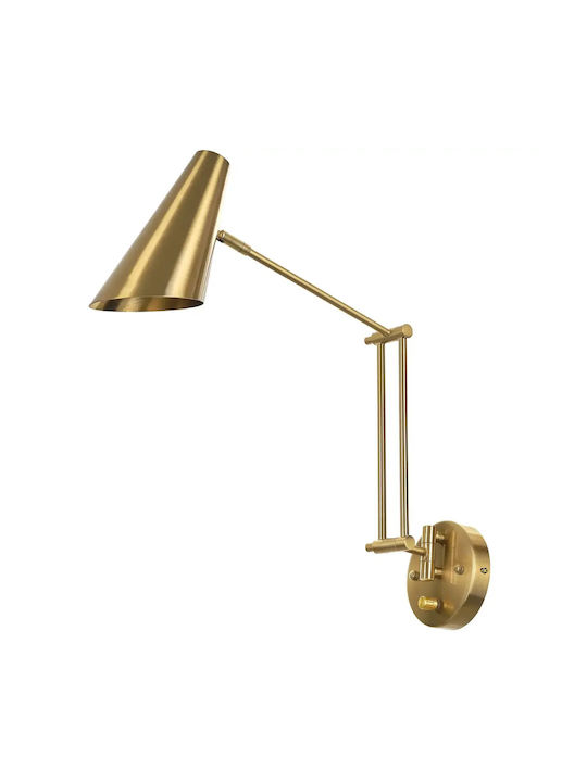 Moderner Wandleuchte mit E27 Lampenbirnensockel Gold
