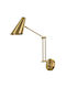 Moderner Wandleuchte mit E27 Lampenbirnensockel Gold