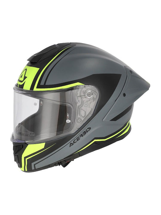 Acerbis Tarmak-X Grey/Yellow Motorcycle Helmet ...