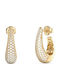 Guess Earrings Hoops Steel Gold Plated with Stones