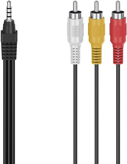 HAMA Cablu Audio Jack 3,5 Mm Male - 3x Rca De Sex Masculin Negru 1,5 M 00305016