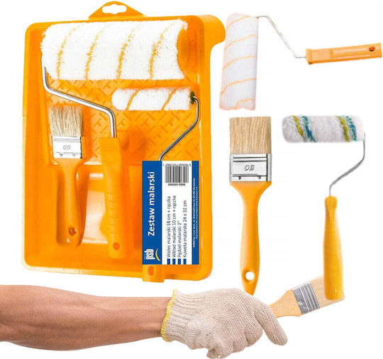 Painting Set 2 Rollers Brush 24x32 Cm Tray