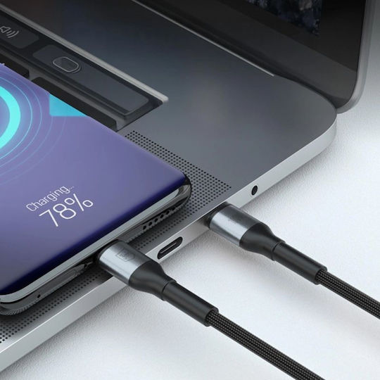 3MK Hyper USB 2.0 Кабел USB-C Мъжки - USB-C 100W Захранване (PD) Черен 1м