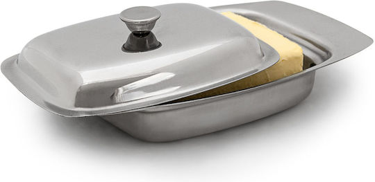 Relaxdays Metallic Gray Butter Dish