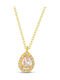 Themelidis Jewels Halskette Rosette aus Vergoldetem Silber mit Zirkon