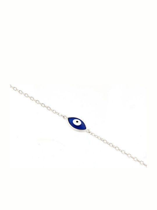 Ios Damentaschenarmband mit Auge-Design aus Silber