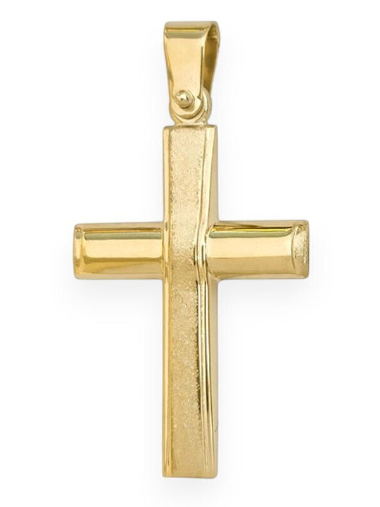 Goldjewels Men's 9K Gold Double Sided Cross Without Chain