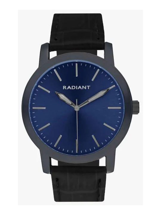 Radiant Ανδρικό Ρολόι 44mm Μπαταρίας με Μαύρο Μεταλλικό Μπρασελέ