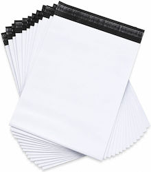 Set 100 Self-adhesive Courier Bags Parcel Packaging Transport Resistant 50 Micron Thickness White Exterior Black Interior 500 X 700 X 40 Mm
