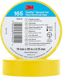 3m Temflex 165 Ηλεκτρομονωτική Ταινία Βινυλίου 19mm X 20m Κίτρινο