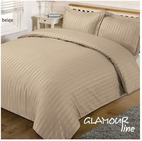 Σετ Υπέρδιπλο Flamingo Glamour 3τμχ 240x280cm Μπεζ