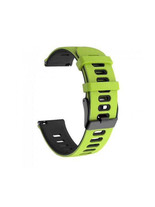 Curea Silicon Dual Color Realme Watch 5 Verde Lime Negru