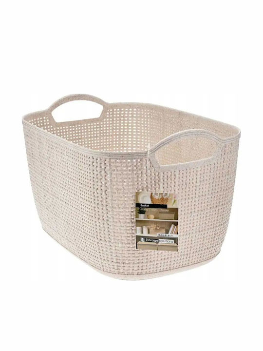 Koopman Aufbewahrungskorb Kunststoff Beiges 35x29x13cm