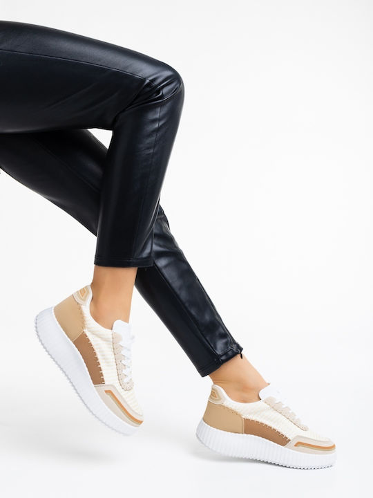 Adidași Flatforms Pentru Femei Bej