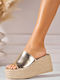 Platforme Dama Tip Slip On Auriu