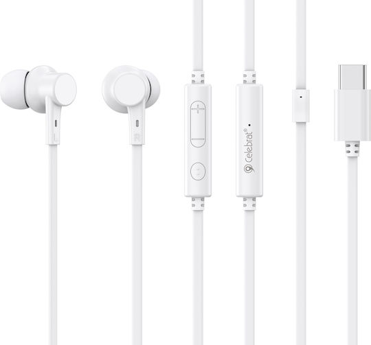 Celebrat G40 In-Ear Freisprecheinrichtung Kopfhörer mit USB-C Weiß