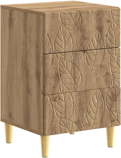 Wooden Brown Bedside Table 43x39.5x66.5cm