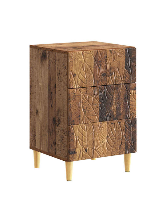 Nachttisch Holz Beige 43x39.5x66.5cm