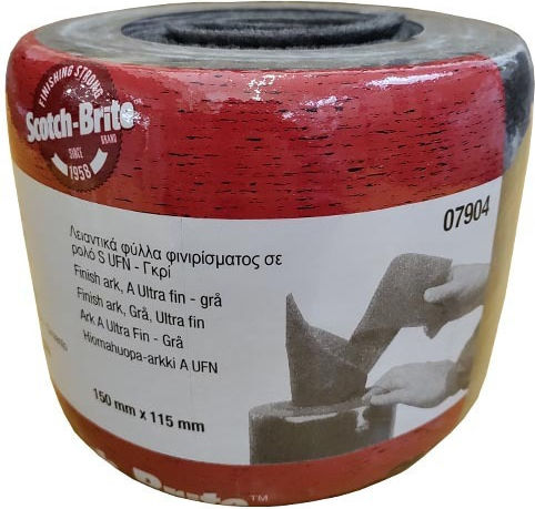 3m Scotch-brite 7904 Ρολό 35 Γκρι Προ-κομμένα Λειαντικά Σφουγγαράκια Cf-sr P500 150mm X 115mm