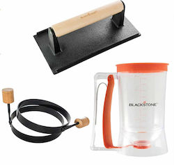 Barbecue Tool Set Breakfast Preparation On The Cooking Plate Blackstone