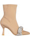 Stiefeletten Damen Astrogálou mit hohem Absatz Beige