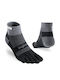 Injinji Midweight Mini-Crew Running Socks Gray 1 Pair