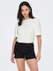 Women's Blouse Short Sleeve White